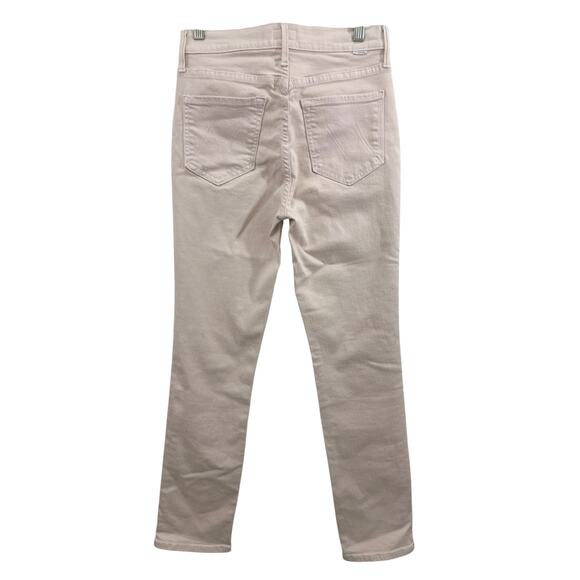 Mother The Dazzler Hover Jeans 27 Date Night Pastel Pink Peach High Rise - Picture 4 of 12